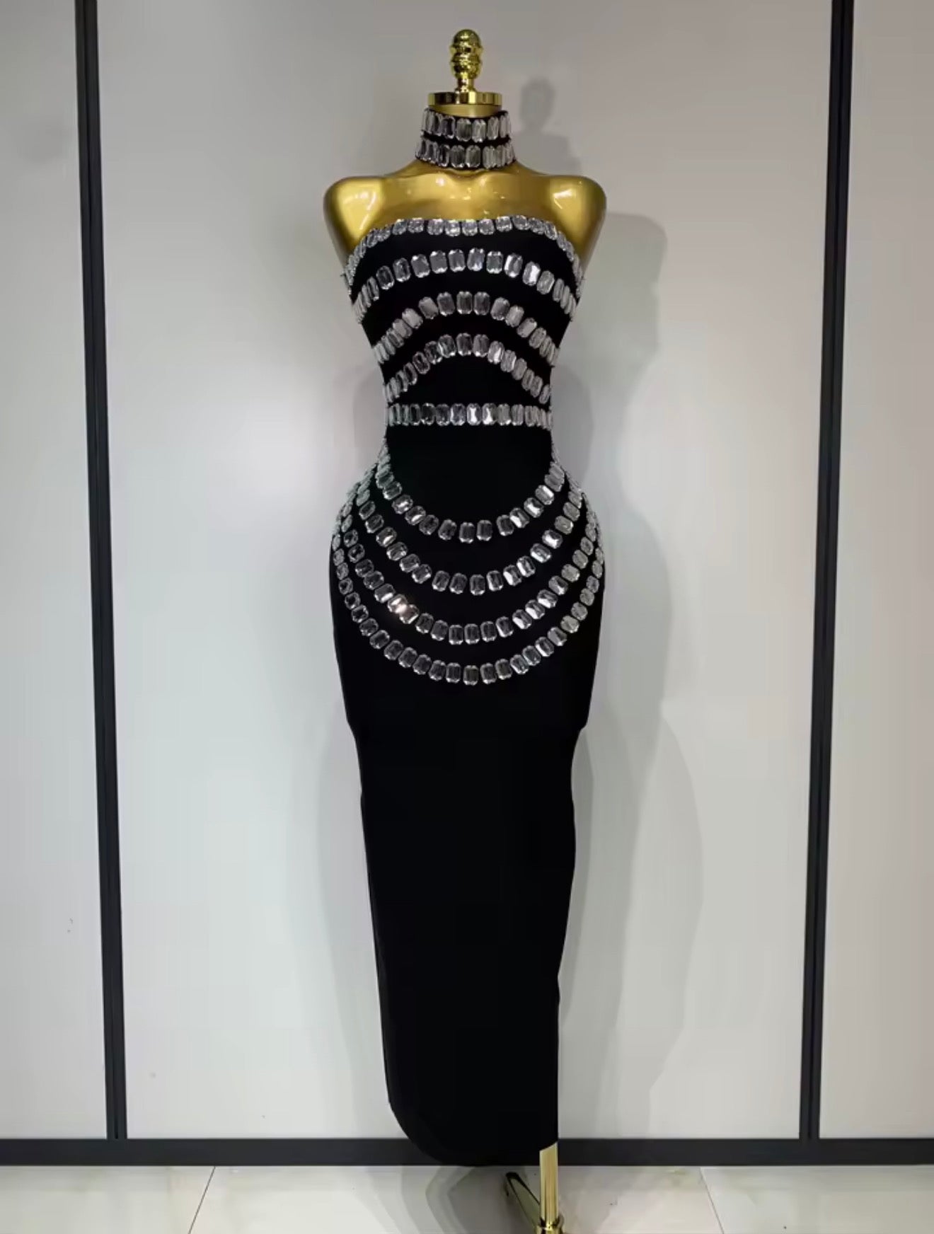 ✨Luxury “Crystal Galaxy Bodycon Dress”