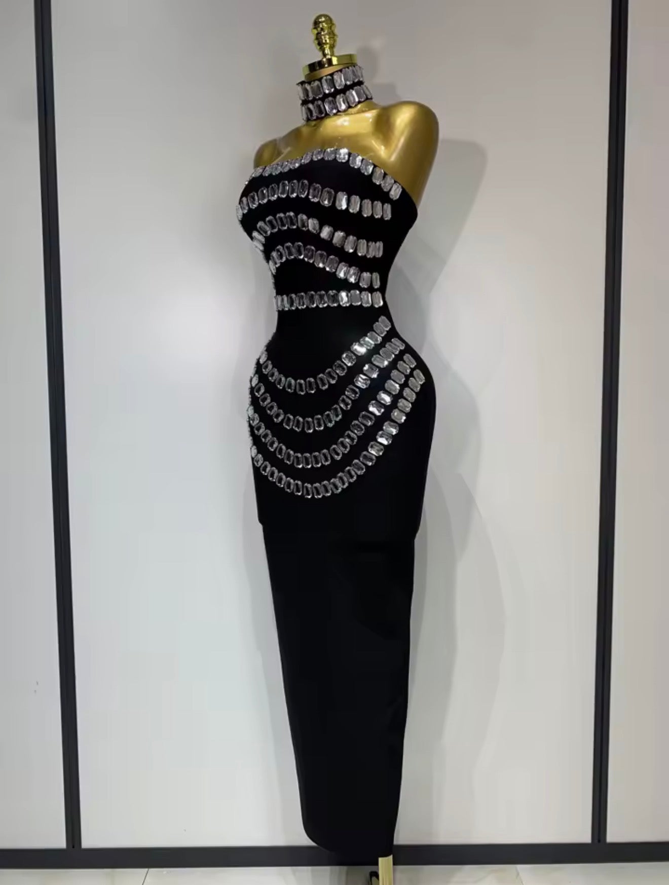 ✨Luxury “Crystal Galaxy Bodycon Dress”