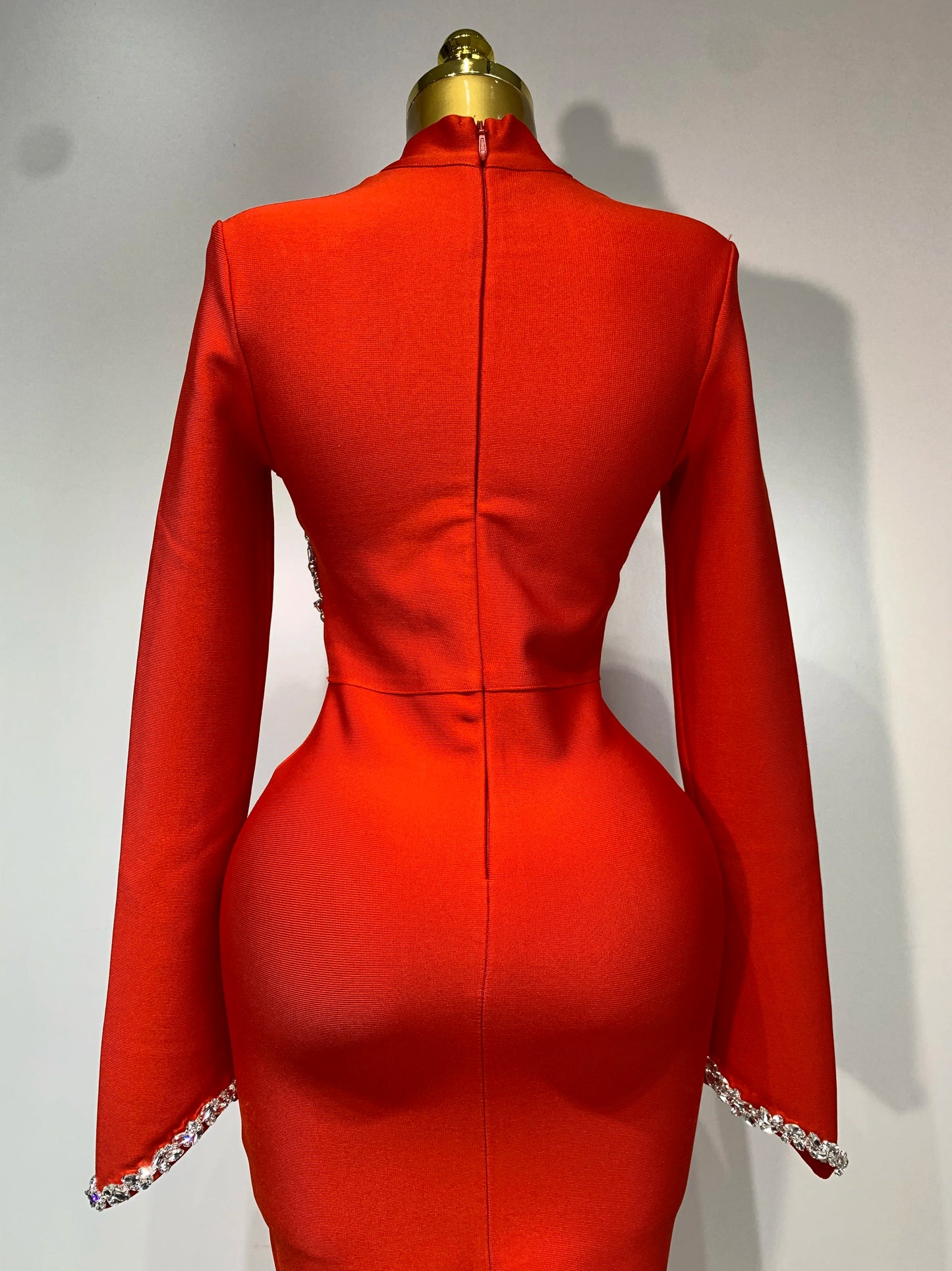 ✨Luxury Women Sexy Long Sleeve Diamonds Maxi Long Bodycon