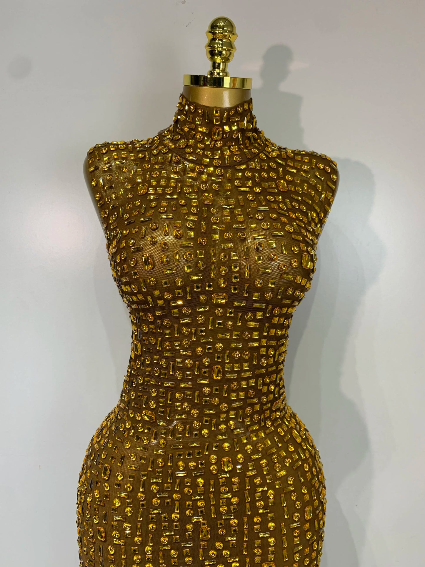 ✨Luxury Sparkly Rhinestone Mesh Long Dress – Sexy Elegant Evening & Birthday Gown