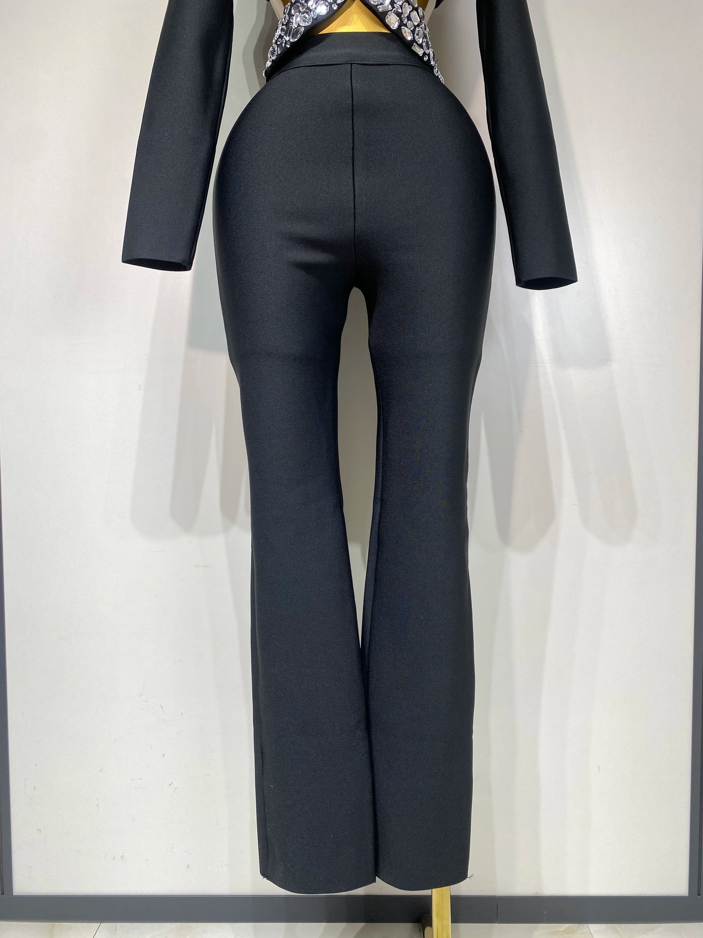 ✨ Luxury Long Sleeve Two Piece Bodycon Pants Set with Beading