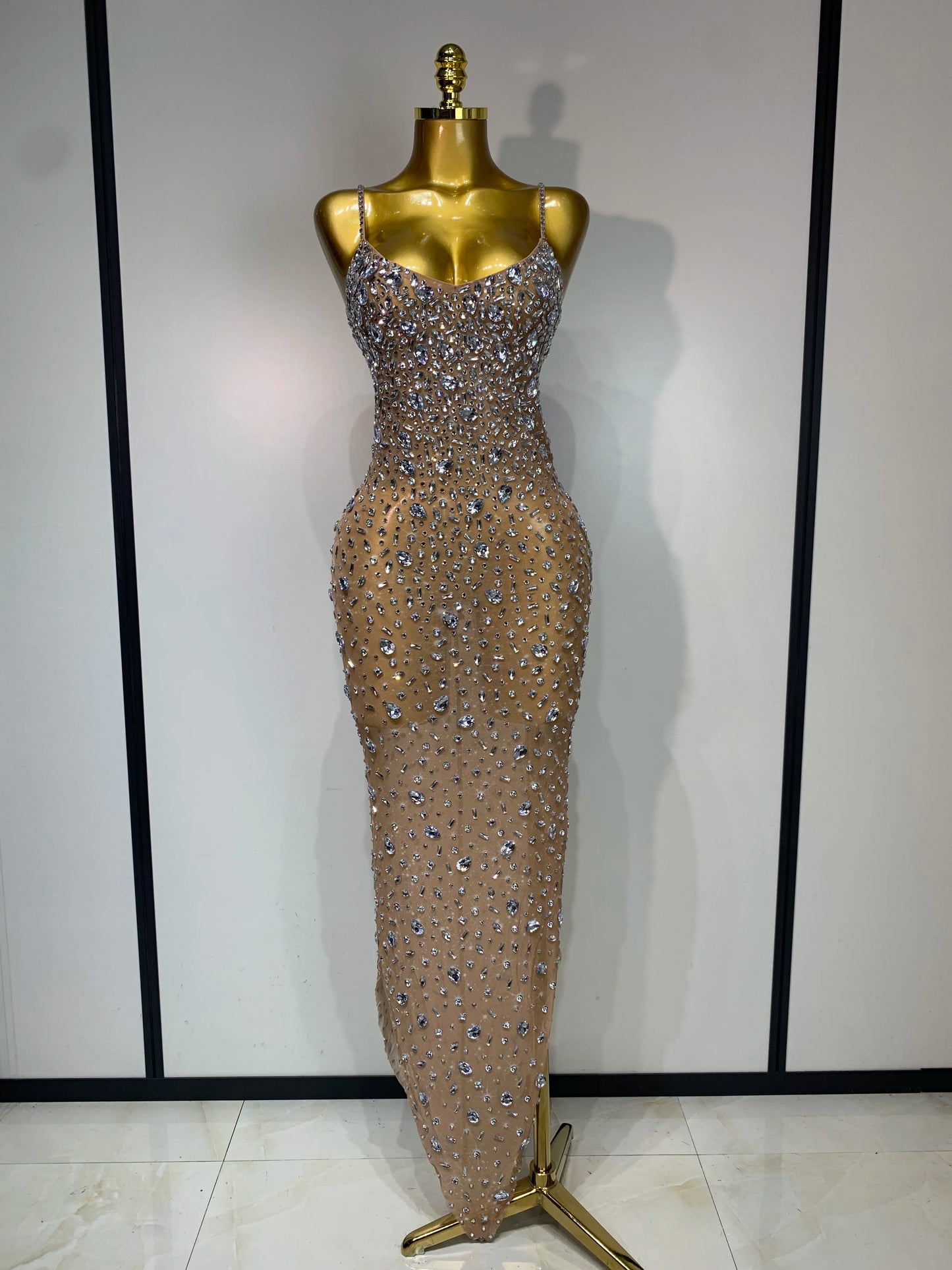 Luxury ⭐ “Vestido Sexy con Brillos – Malla Elegante Bodycon para Fiesta y Noche”