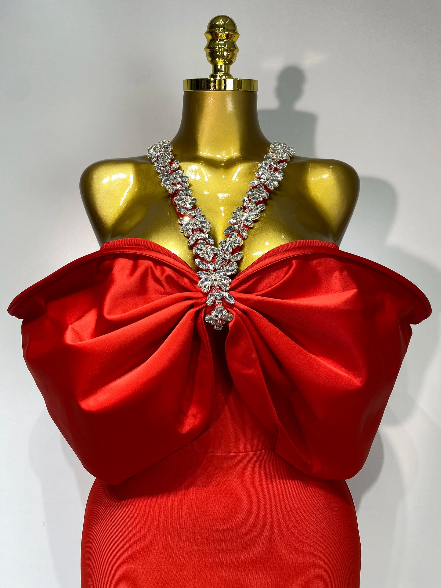 ✨Luxury Sexy Elegant Halter Off the Shoulder Crystal Bodycon Long Bandage