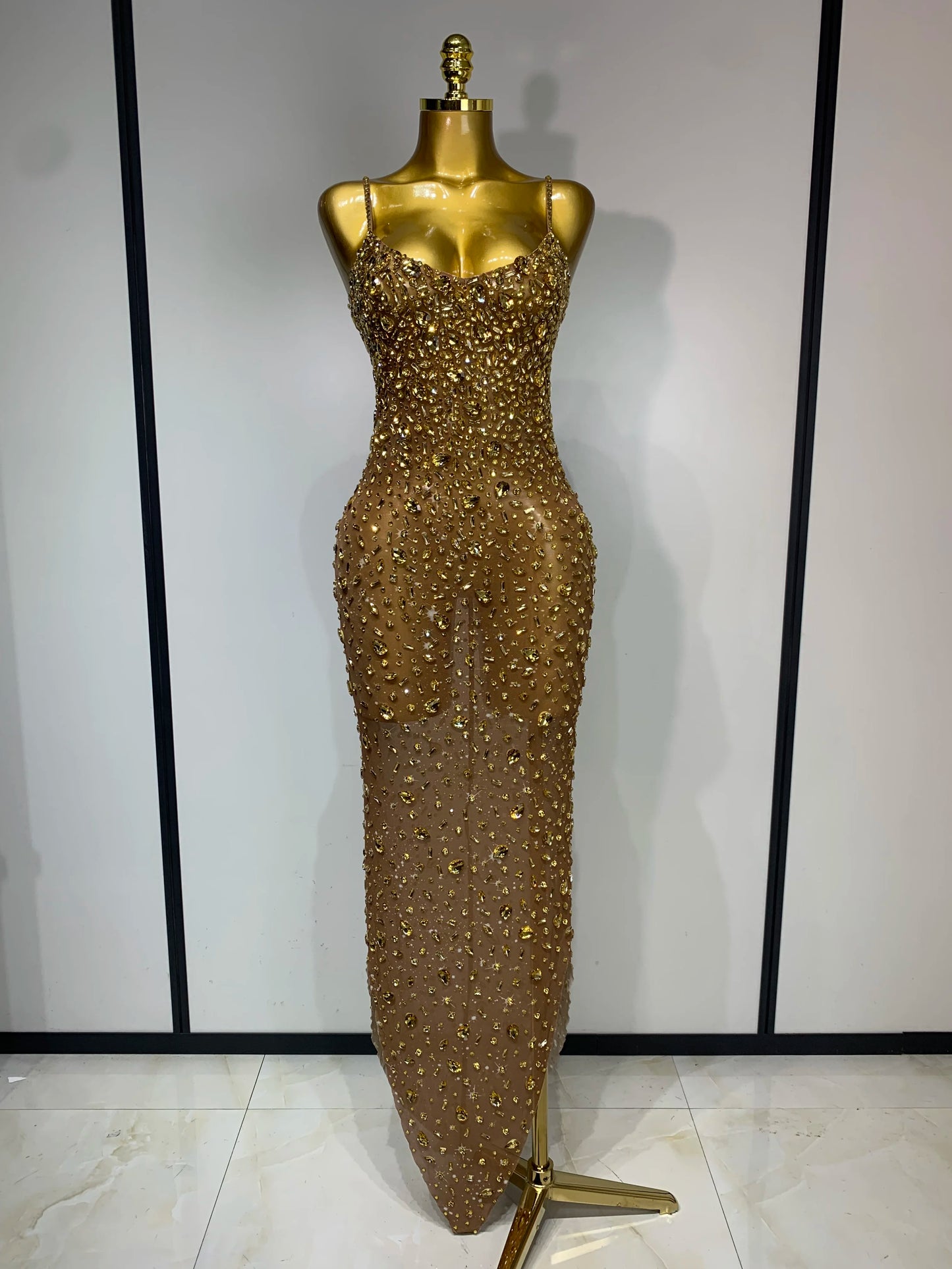 Luxury ⭐ “Vestido Sexy con Brillos – Malla Elegante Bodycon para Fiesta y Noche”